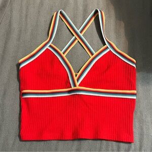 Red crop top